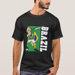 Camiseta Batida de Futebol Brasil Jersey Bandeira do Brasil