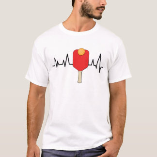 Camiseta Batida do Coração - Ping Pong - Bola e Raquete