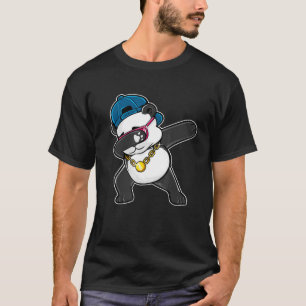 Camiseta Batidas Batidas Barradas Panda Bear Boys Meninas
