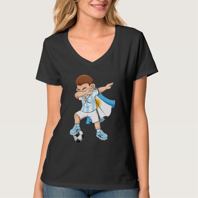 Camiseta Batidas de Futebol do Argentina Boy (Frente)