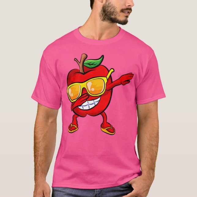 Camiseta Batidas De Maçã Óculos De Sol Design (Frente)