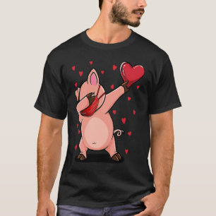 Camiseta Batido Porco com Presentes de Coração de Máscara p
