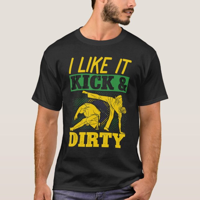 Camiseta Batieira brasileira dança marcial Eu gosto disso (Frente)