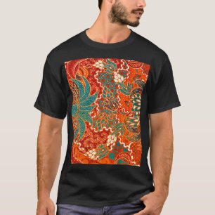 Camiseta Batik Malaio: Belo Padrão de Arte.