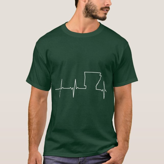 Camiseta Batimento cardíaco Arkansas (Frente)