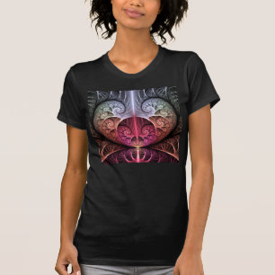 Camiseta Batimento cardíaco, Arte fractal abstrata surreal 