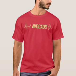 Camiseta Batimento Cardíaco Bonito Avocado, Vegan Para Home