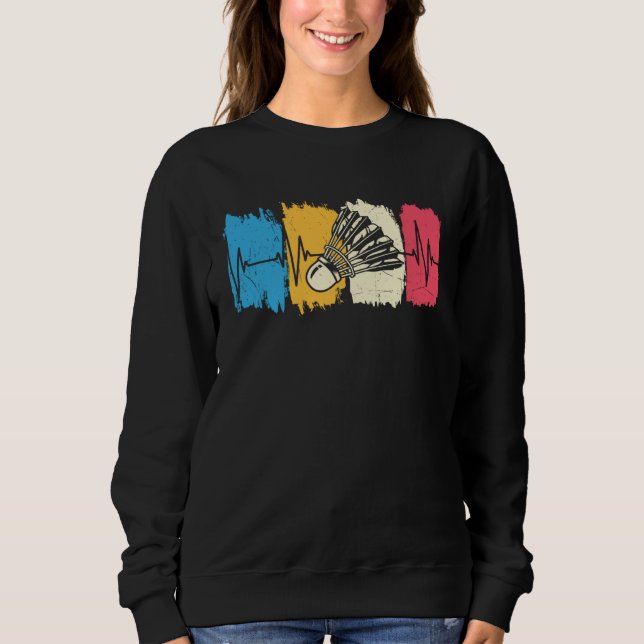 Camiseta Batimento cardíaco da peteca de badminton (Frente)