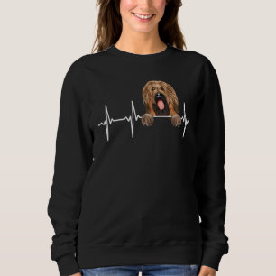 Camiseta Batimento Cardíaco de Cão para Briard