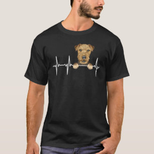 Camiseta Batimento Cardíaco de Cão para Lakeland Terrier