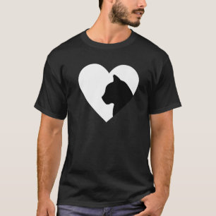 Camiseta Batimento Cardíaco de Gato Mulheres Meninas Gato