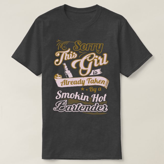 Camiseta Batimento cardíaco do barman 2 (Frente do Design)
