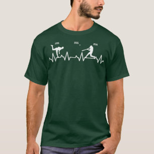 Camiseta Batimento cardíaco EKG Ritmo térmico Coração Amor