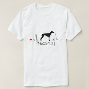 Camiseta Batimento cardíaco personalizado do cão do amor 