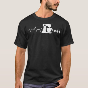 Camiseta Batimento De Coração I Pastelaria Engraçada I Bake