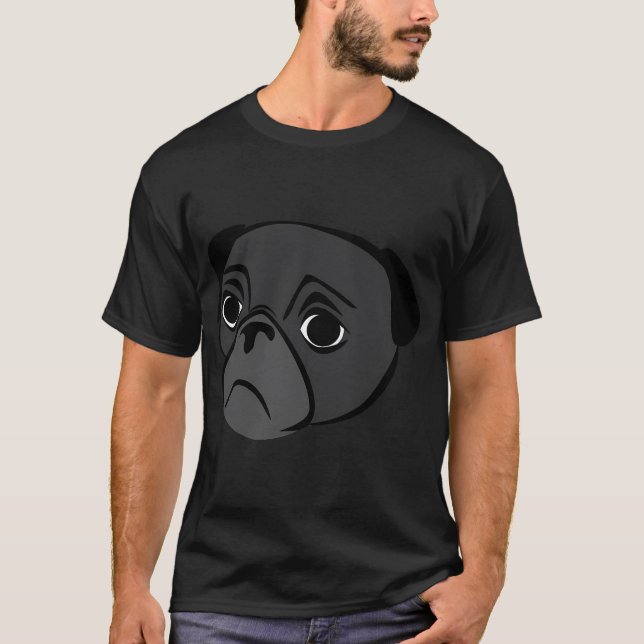 Camiseta Batimentos cardíacos de Pug (Frente)