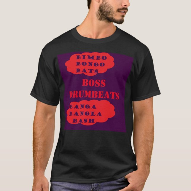 Camiseta Batimentos de chefe, logo vermelho roxo (Frente)