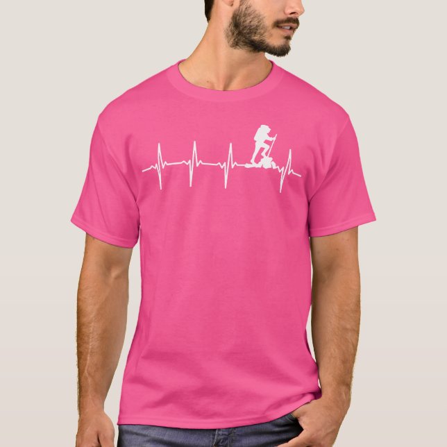 Camiseta Batimentos De Coração Para Hikers (Frente)