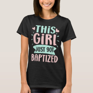 Camiseta Batismo comunhão cristão Esta garota acabou de bat
