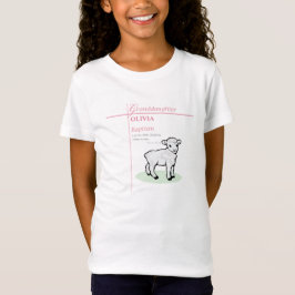 Camiseta Batismo da Netas Rosa Cordeiro Personalizado