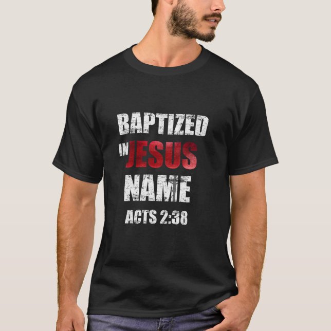 Camiseta Batizado Em Nome De Jesus Apenas Atua 2 38 Batismo (Frente)