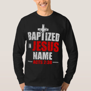 Camiseta Batizado Em Nome De Jesus Atua 238 Batismo Apenas 