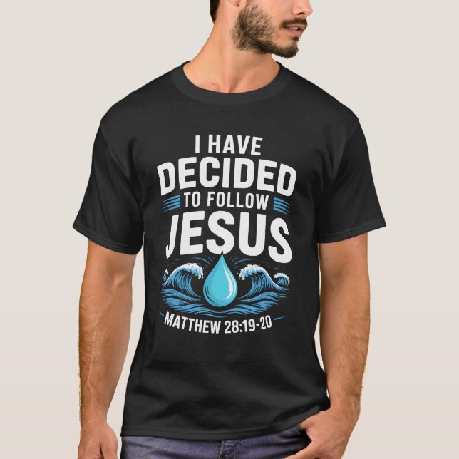 Camiseta Batizado Eu Decidi Seguir Jesus Batismo Ch (Frente)
