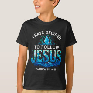 Camiseta Batizado Eu Decidi Seguir o Batismo de Jesus