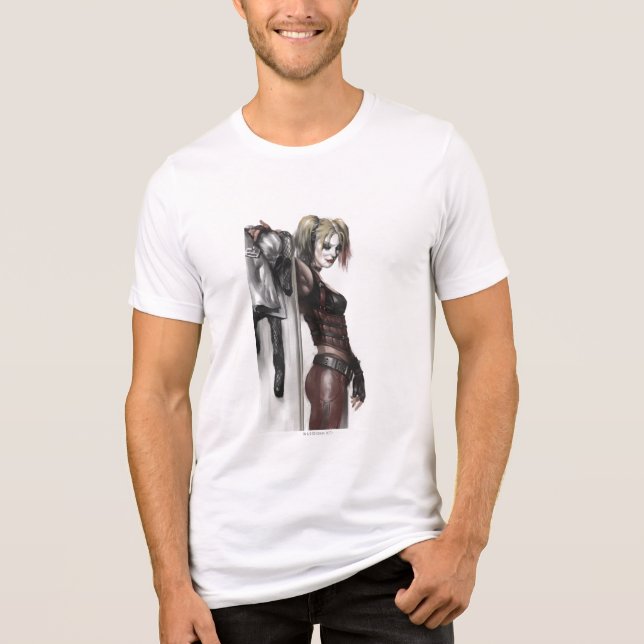 Camiseta Batman Arkham | Ilustração de Harley Quinn (Frente)