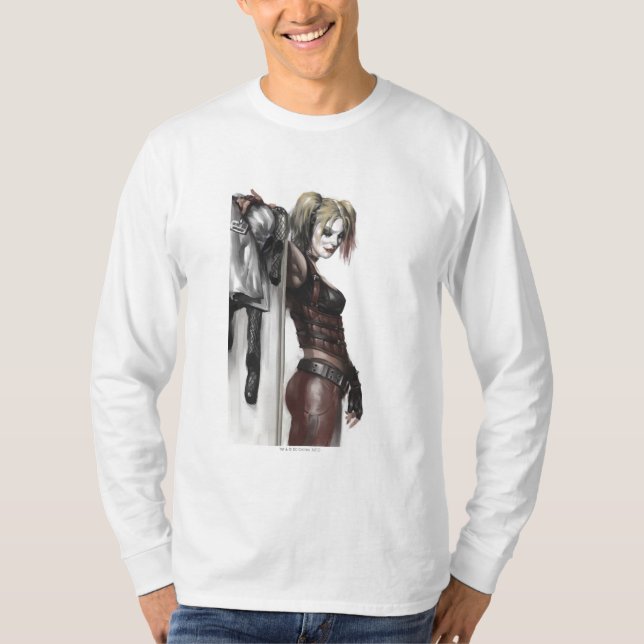 Camiseta Batman Arkham | Ilustração de Harley Quinn (Frente)