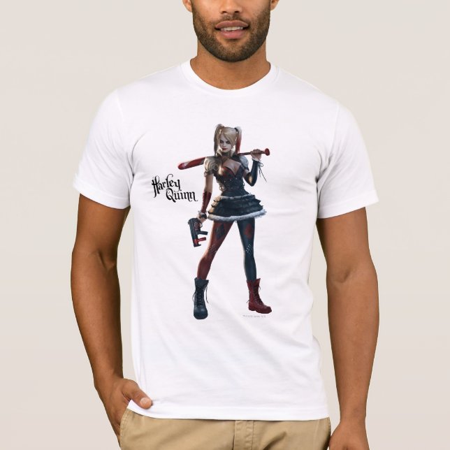 Camiseta Batman Arkham Knight | Harley Quinn com Bat (Frente)