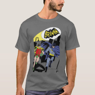 Camiseta Batman Clássico Vintage Batman Robin Comic Spotlig