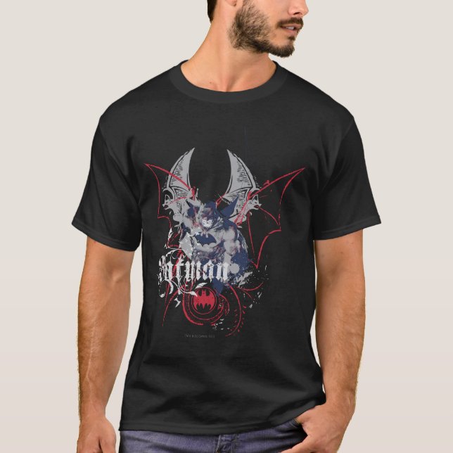 Camiseta Batman com Cinzas e Vermelho (Frente)