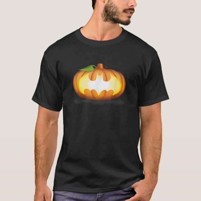 Camiseta Batman Halloween Pumpkin Logo   (Frente)