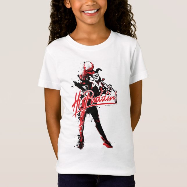 Camiseta Batman | Harley Quinn "Hi Puddin" Tinta (Frente)