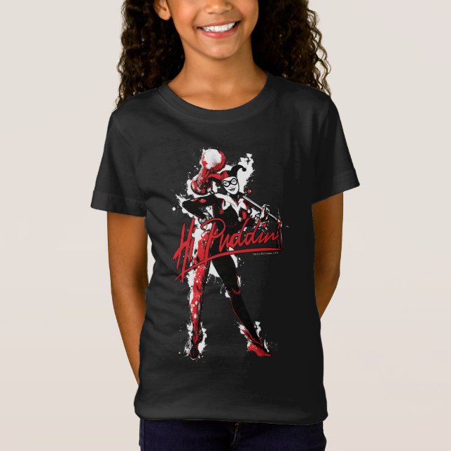 Camiseta Batman | Harley Quinn "Hi Puddin" Tinta (Frente)