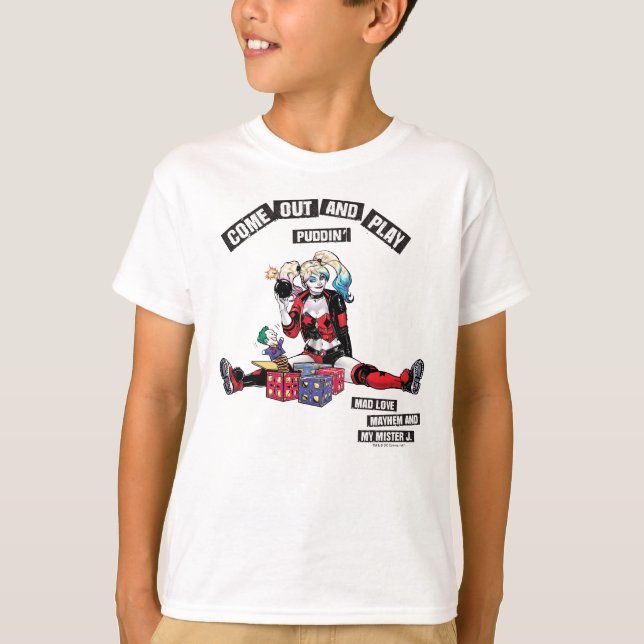 Camiseta Batman | Harley Quinn "Sair E Jogar Puddin" (Frente)