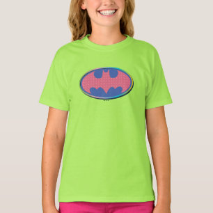 Camiseta Batman Logotipo de Bolinhas rosa