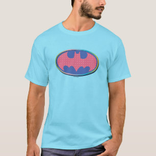 Camiseta Batman Logotipo de Bolinhas rosa