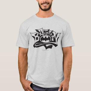 Camiseta Batman   Logotipo do nome do Grafite