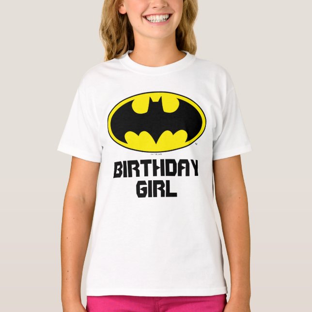 Camiseta Batman | Rapariga de aniversário - Nome e idade (Frente)