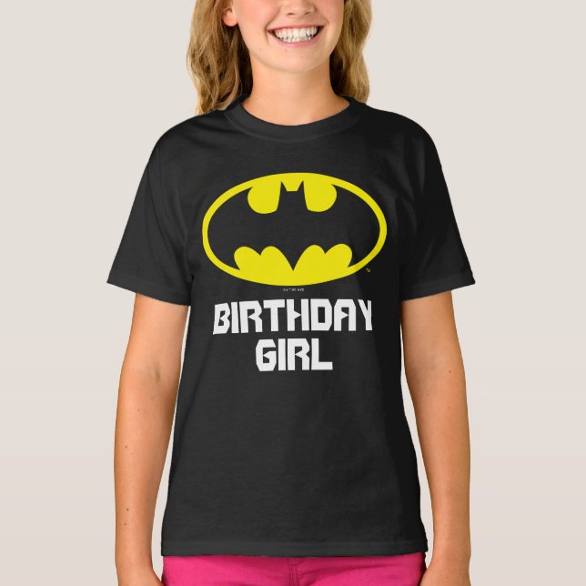 Camiseta Batman | Rapariga de aniversário - Nome e idade (Frente)