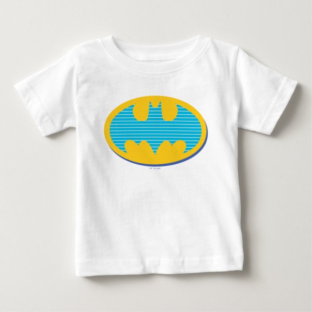 Camiseta Batman | Símbolo de faixas cianas (Frente)