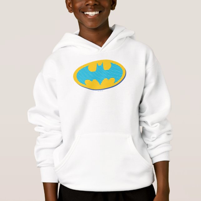 Camiseta Batman | Símbolo de faixas cianas (Frente)