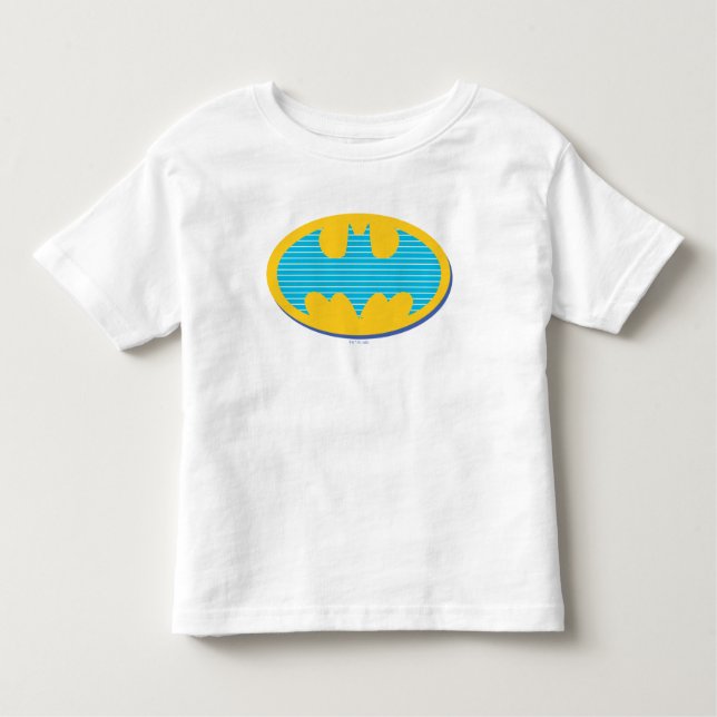Camiseta Batman | Símbolo de faixas cianas (Frente)