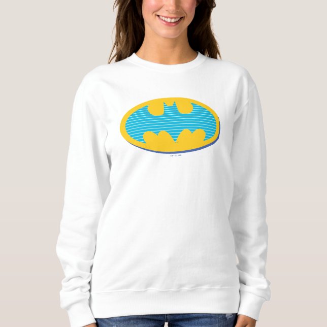 Camiseta Batman | Símbolo de faixas cianas (Frente)
