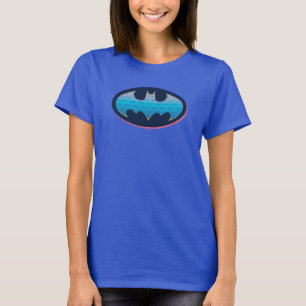 Camiseta Batman Símbolo rosa e azul