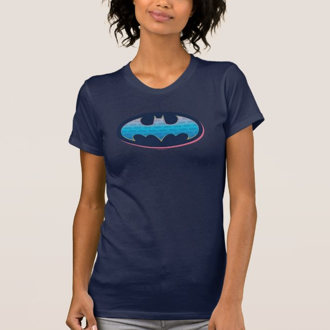 Camiseta Batman | Símbolo rosa e azul (Frente)