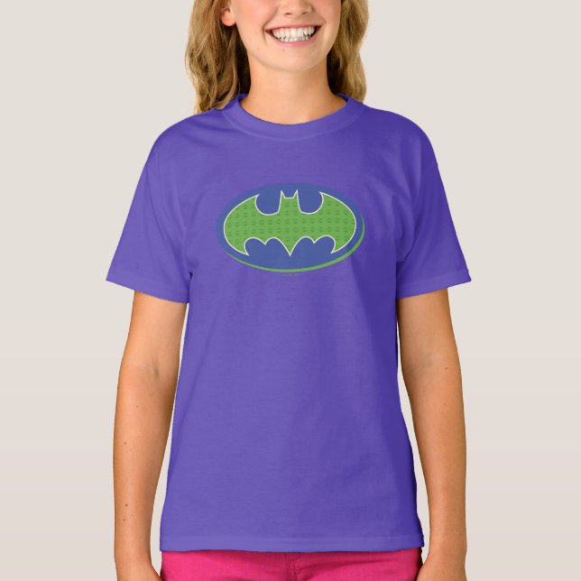 Camiseta Batman | Símbolo roxo e verde (Frente)