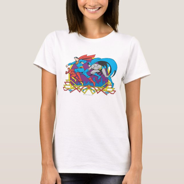Camiseta Batman + Super-Homem + Flash (Frente)